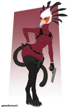 4_toes 5_fingers abstract_background amber_eyes anthro athletic beak bent_leg bent_over big_breasts big_butt biped black_body black_feathers breasts buckle butt claws clothing cosplay curvy_figure digitigrade dress eyebrows eyelashes eyewear feathers feet female female_anthro fingers front_view fur gesture gun hand_on_hip handgun hindpaw holding_gun holding_handgun holding_object holding_pistol holding_ranged_weapon holding_weapon holidays holster hourglass_figure huge_hips landscape leather leather_clothing leggings legwear long_neck looking_at_viewer makeup markings mascara mature_anthro mature_female mole_(marking) multicolored_body multicolored_feathers multicolored_fur muscle_tone navel_outline paws pistol plume pose ranged_weapon red_clothing red_dress red_outfit scutes small_waist smile smiling_at_viewer solo spotted_legs standing straps tail text thick_thighs thigh_highs toe_claws toes toned_female weapon white_body white_feathers wide_hips doctorcure capcom halloween mythology resident_evil ada_wong diana_(doctorcure) accipitriform avian bird felid feline gryphon hybrid mammal mythological_avian mythological_creature pantherine secretary_bird 2025 absurd_res artist_name colored digital_drawing_(artwork) digital_media_(artwork) english_text flat_colors hi_res pinup signature