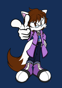 anthro bigtail brown_eyes brown_hair clothing eyewear footwear fur gesture glare glasses hair hand_gesture long_pants male male_anthro pointing pointing_at_viewer purple_clothing shoes short_hair solo white_body white_fur xxkenthewolfxx sega sonic_the_hedgehog_(series) fan_character canid canine fox mammal absurd_res alpha_channel flat_colors hi_res