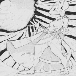 3_toes 4_fingers anthro bare_breasts barefoot belly_tuft belt breasts cape cheek_tuft claws clothed clothing crotch_tuft dagger facial_tuft feet female finger_claws fingers genitals hair innie_vulva melee_weapon moon mostly_nude night nipple_outline paws plantigrade short_hair sling_(weapon) small_breasts snow snowing solo standing tail teeth toe_claws toes tuft vulva weapon whiskers gompami mouse_guard sadie_(mouse_guard) mammal mouse murid murine rodent absurd_res digital_media_(artwork) full-length_portrait hi_res monochrome portrait