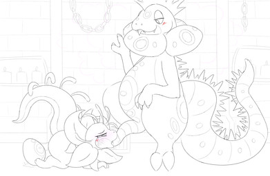 2_claws all_fours back_spikes blush bodily_fluids candle chain claws dominant dominant_male dungeon duo egg fellatio female genital_fluids genitals larger_male male male/female oral oviposition penile penis plant raised_leg semi-anthro sex size_difference smaller_female spikes spikes_(anatomy) squinted_eyes standing striped_genitalia striped_penis stripes submissive submissive_female tongue tongue_out vaginal_fluids graedius_(artist) floraverse mythology nymlus wilburforce_(graedius) dragon elemental_creature flora_fauna frilled_petal_dragon mythological_creature mythological_scalie scalie