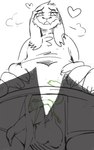 anthro balls clothing duo genitals inside_clothing inside_underwear low-angle_view macro male male/male micro penis size_difference gakuseigitsune undertale undertale_(series) asriel_dreemurr hi_res