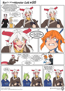 angry antennae_(anatomy) big_breasts book breasts female female_humanoid green_hair group hair halo holding_book holding_object horn humanoid_pointy_ears long_hair open_mouth orange_hair pointy_ears red_horn rubber_duck sharp_teeth short_hair smile teeth text yellow_eyes randomtanstudio mythology casadorro_(randomtanstudio) fives_(randomtanstudio) holly_greatman_(randomtanstudio) loo_(randomtanstudio) vassago_(randomtanstudio) angel angel_humanoid animal_humanoid arthropod arthropod_humanoid demon demon_humanoid dragon dragon_humanoid gastropod gastropod_humanoid humanoid hymenopteran hymenopteran_humanoid insect insect_humanoid mollusk mollusk_humanoid mythological_creature mythological_scalie scalie slug_humanoid wasp_humanoid comic english_text hi_res