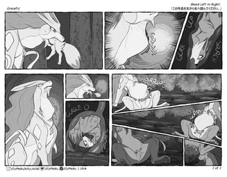 ambiguous_gender digestion digestion_noises duo fatal_vore feral feral_pred feral_prey head_first inside_stomach internal neck_bulge oral_vore rumbling_stomach swallowing text vore zazx nintendo pokemon generation_2_pokemon legendary_pokemon pokemon_(species) suicune 2026 comic english_text hi_res monochrome sketch