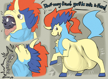 abdominal_bulge all_fours belly big_belly bodily_fluids dripping duo endosoma hooves neck_bulge oral_vore quadruped safe_vore saliva saliva_drip saliva_on_tongue swallowing swallowing_sound_effect thick_tongue tongue vore arkailart nintendo pokemon canid canine equid equine fox generation_5_pokemon keldeo keldeo_(ordinary_form) legendary_pokemon mammal pokemon_(species) zorua hi_res