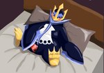 beak bedroom female genitals overweight overweight_female pussy sitting solo spread_pussy spreading pii_(artist) nintendo pokemon avian empoleon generation_4_pokemon pokemon_(species) absurd_res hi_res