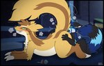 anal anthro anthro_on_anthro blue_body blue_fur blush bodily_fluids breath eyewear fur glasses looking_back looking_pleasured male_rimming male_rimming_male oral panting rimming rimming_male sex side_view smile sweat yellow_body yellow_fur graedius_(artist) nintendo pokemon ailurid generation_3_pokemon linoone mammal pokemon_(species) red_panda