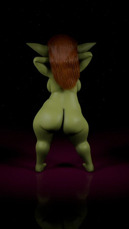 back_boob back_fat big_breasts big_butt big_ears bouncing_breasts bouncing_butt breast_jiggle breasts butt butt_jiggle faceless_character facing_away_from_viewer female green_body green_skin hair hip_sway huge_breasts huge_butt jiggling looking_away not_furry nude overweight overweight_female pointy_ears rear_view red_hair reflection shaking_butt shaking_hips shortstack shortstack_female slightly_chubby slightly_chubby_female solo thick_thighs wide_hips shazbo goblin humanoid 3d_(artwork) 3d_animation 9:16 animated animated_webp digital_media_(artwork) loop