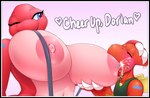 anthro areola big_breasts black_border blue_eyes bodily_fluids border breast_play breast_suck breastfeeding breasts duo eyes_closed female huge_breasts lactating male male/female nipples one_eye_closed pink_areola pink_nipples simple_background smile sucking text bds_charmeleon nintendo pokemon calida dorian_(bds_charmeleon) charmeleon generation_1_pokemon pokemon_(species) 2023 digital_media_(artwork) english_text hi_res