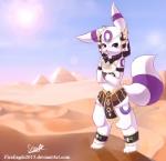 alternate_color anthro anthrofied clothing desert detailed_background egyptian egyptian_clothing heart_symbol male pokemorph pyramid sand shendyt solo sun text senz egyptian_mythology middle_eastern_mythology mythology nintendo pokemon anubis deity eeveelution generation_2_pokemon pokemon_(species) umbreon 2016 hi_res url