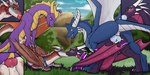 balls_deep bisexual blue_body blue_penis blue_pussy blue_scales blue_tongue blush bodily_fluids choker claws cum cum_in_pussy cum_inside erection eye_roll fellatio female female/female female_penetrated feral feral_on_feral feral_penetrated feral_penetrating feral_penetrating_feral foursome french_kissing genital_fluids genitals group group_sex horn jewelry kissing knot knotted_penis long_neck male male/female male_penetrating male_penetrating_female membrane_(anatomy) membranous_wings necklace on_grass oral oral_penetration penetration penile penile_penetration penis penis_in_pussy pink_penis pink_pussy pink_tongue purple_body purple_scales pussy saliva scales sex sharp_teeth spiked_tail spikes spikes_(anatomy) tail teeth tongue vaginal vaginal_penetration white_genital_slit wings yellow_genital_slit yellow_horn dreyk-daro activision european_mythology mythology spyro_the_dragon cynder spyro dragon mythological_creature mythological_scalie scalie western_dragon 2:1 absurd_res hi_res