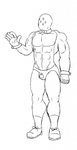 2020 6_eyes abs anthro anthrofied athletic athletic_humanoid athletic_male bloveblue bow_tie butler chastity_bulge chastity_device clothing cuff_(restraint) footwear generation_3_pokemon hi_res humanoid jewish_mythology legendary_pokemon lock_symbol male monochrome mostly_nude multi_eye mythological_creature mythological_golem mythology nintendo null_bulge ourboiroy pecs pokemon pokemon_(species) referee registeel restraints sex_slave shoes simple_background sketch solo speedo story story_in_description swimwear symbol the_giga_competition white_background wrist_cuffs