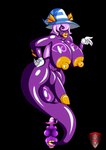 anthro big_breasts bimbofication breasts fin forced forced_transformation genitals gynomorph intersex knot lamp latex lips markings penis rubber_encasement thick_lips transformation ladyfoxheart mario_bros nintendo paper_mario lyritha_(bluuwolf) fish genie ghost marine shadow_siren spirit absurd_res alpha_channel hi_res