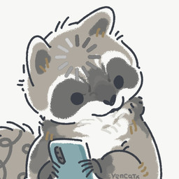 biped black_eyes black_nose cellphone chibi dot_eyes electronics feral phone simple_background simple_eyes smartphone solo yencatx mammal procyonid raccoon 1:1 2022