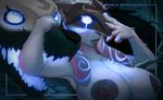 anthro areola big_breasts black_body black_fur blush breasts duo female feral forest forest_background fur hair huge_breasts male male/female mask nature nature_background nipples nude open_mouth outside plant smile three-quarter_view tree wearing_mask white_body white_fur collaris league_of_legends riot_games tencent kindred_(lol) lamb_(lol) wolf_(lol) bovid canid canine canis caprine mammal sheep spirit wolf absurd_res digital_drawing_(artwork) digital_media_(artwork) hi_res shaded