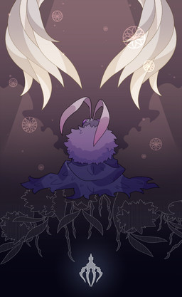 ambiguous_gender antennae_(anatomy) clothed clothing fur neck_tuft purple_eyes solo tuft wings kiri_0861 hollow_knight_(franchise) team_cherry seer_(hollow_knight) arthropod insect lepidopteran moth absurd_res hi_res