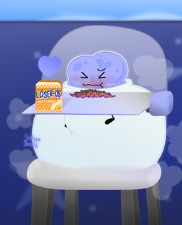 big_diaper blushing_at_viewer cereal challenge diaper diaper_fetish food high_chair solo softybnuny battle_for_dream_island object_shows winner_(bfdi) animate_inanimate dire_animate_inanimate inanimate_object absurd_res hi_res remake nonbinary_(lore)