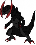 ambiguous_gender black_body claws dragon haxorus nintendo plain_background pokémon red_eyes shiny solo unknown_artist video_games white_background
Rating: Safe
Score: 1
User: Athony15
Date: March 19, 2013