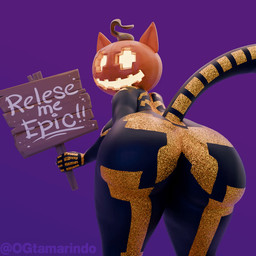 big_butt butt cat_tail clothing female for_a_head glitter holding_object holding_sign jack-o'-lantern looking_at_viewer looking_back pumpkin_head purple_background rear_view shaking_butt sign simple_background skinsuit solo text thick_thighs tight_clothing ogtamarindo twilightv0ids_(modeler) epic_games fortnite spice_(fortnite) felid feline humanoid mammal object_head 1:1 3d_(artwork) 3d_animation animated digital_media_(artwork) english_text