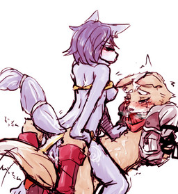 accessory anthro anthro_on_anthro bdsm blue_body blue_fur blue_hair blush bodily_fluids bondage bound bra breasts breath clothing cum duo female from_front_position fur furgonomics genital_fluids hair intraspecies male male/female markings mastery_position nipples orange_body orange_fur panting sex short_hair straddling tail tail_accessory tailband tears underwear white_body white_fur am3838 nintendo star_fox fox_mccloud krystal_(star_fox) canid canine fox mammal