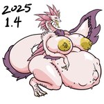 andromorph anthro belly big_belly big_breasts big_butt breasts butt female huge_breasts hyper hyper_breasts intersex pink_body pregnant pregnant_female zero_pictured mrblack_eye2 capcom monster_hunter mythology dragon leviathan_(mh) mizutsune mythological_creature mythological_scalie scalie 1:1 hi_res