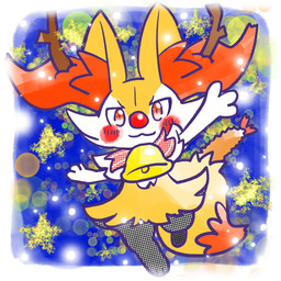 :3 ambiguous_anthro ambiguous_gender anthro bell bell_accessory biped blush blush_stickers border closed_smile cosplay digitigrade dipstick_tail fake_antlers fake_horns food front_view gesture holidays looking_at_viewer markings mouth_closed object_in_tail on_one_leg red_nose ribbons shrimp_(food) simple_background smile solo standing star_polygon tail tail_markings waving waving_at_viewer white_border annyui0611 christmas nintendo pokemon braixen canid generation_6_pokemon mammal pokemon_(species) 1:1 2024 digital_drawing_(artwork) digital_media_(artwork) full-length_portrait hi_res portrait