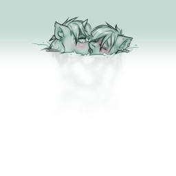 ambiguous_gender anthro blush duo ear_piercing horn inner_ear_fluff kissing piercing rising_glue tuft krd mythology tight_fit_(oc) equid equine horse mammal mythological_creature mythological_equine pony unicorn 2022 absurd_res hi_res