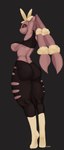 anthro breasts butt butt_pose clothing crop_top female pokemorph pose rear_view shirt side_boob topwear under_boob cressalias nintendo pokemon generation_6_pokemon lagomorph mammal mega_evolution mega_lopunny pokemon_(species) absurd_res hi_res