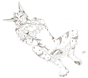 anthro bdsm bell biped bondage bound breasts christmas_decorations christmas_lights collar female genitals hands_behind_back lying nipples nude on_back solo spread_legs spreading string_light_bondage string_lights submissive submissive_female vulva sketchkat felid feline lynx mammal 2012 black_and_white hatching_(art) monochrome shaded sketch