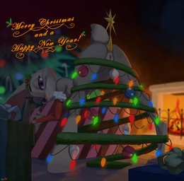 anal anal_penetration anthro anus bent_over butt female fur genitals gift grey_body grey_fur half-closed_eyes holidays inside long_ears looking_at_viewer narrowed_eyes night penetration purple_eyes scut_tail short_tail solo tail vulva thehumancopier christmas disney zootopia judy_hopps lagomorph leporid mammal rabbit 2025 absurd_res hi_res signature
