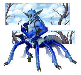 4_arms 4_fingers abs accessory arthropod_abdomen backpack big_ears blue_body blue_fur bracelet cigarette claws cloud coin_purse ear_piercing fingers fire fur green_lips grey_pawpads gun hair_accessory hair_tie handgun holding_gun holding_object holding_ranged_weapon holding_weapon jewelry lighter lips male multi_arm multi_eye multi_limb muscular necklace nude pawpads piercing plant purse ranged_weapon sky solo standing tree weapon pleasedaspunch ananse arachnid arachnid_taur arthropod arthropod_taur cobalt_blue_tarantula cyriopagopus mygalomorph spider spider_taur tarantula tarantula_taur taur 2005