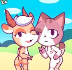 anthro duo female female/female genitals horn looking_back one_eye_closed presenting presenting_pussy pussy rear_view kcn hyperbeard_games kiki's_vacation gigi_(kiki's_vacation) kiki_(kiki's_vacation) antelope bovid bovine domestic_cat felid feline felis gazelle mammal