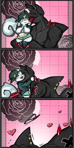 big_breasts big_tongue bite blush bottomwear breasts clothing clothing_aside coat date dominant dominant_male duo face_lick female fin fin_piercing furgonomic_piercing furgonomics hat headgear headwear heart_symbol larger_dom larger_male licking male male/female male_on_top muscular muscular_male neck_bite offscreen_sex on_top photo_booth piercing romantic romantic_couple shortstack shortstack_female size_difference skirt smaller_female surprised thick_thighs thong thong_aside tongue topwear underwear underwear_aside undressing_partner cindersticks nintendo pokemon blitz_(absolise) crit_(royalchomper) garchomp generation_4_pokemon mammal pachirisu pokemon_(species) comic hi_res multiple_scenes