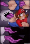 anal anus balls big_breasts big_butt big_tongue bodily_fluids boo_(mario) breasts brown_hair butt clothing comic crossgender deep_rimming detnox duo ear_piercing female floating_head_creature forced genitals ghost hair hat headgear headwear hi_res huge_breasts huge_butt human internal king_boo long_tongue luigi's_mansion male male/female mammal mario mario_bros mtf_crossgender nintendo not_furry open_mouth oral overalls piercing pussy rape rimming saliva sex shirt spirit star_eyes text tongue tongue_out topwear torn_clothing url white_body y_anus