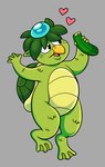 3_toes 4_fingers anthro beak bitten_food black_eyes chubby_cheeks cucumber feet fingers food fruit green_hair green_shell grey_background hair heart_symbol holding_cucumber leaf leaf_hair light male male_anthro membrane_(anatomy) multicolored_body multicolored_scales nude_anthro nude_male open_mouth open_smile plant plant_hair pseudo_hair scales shell short_hair simple_background smile solo thick_thighs toes two_tone_body two_tone_scales webbed_feet webbed_hands yellow_beak beastofeuthanasia asian_mythology east_asian_mythology japanese_mythology mythology kappa yokai 2025 colored digital_drawing_(artwork) digital_media_(artwork) english_description hi_res lighting shaded