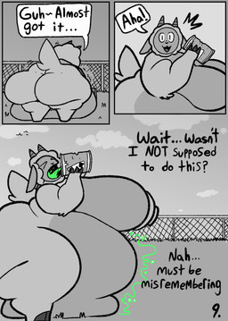anthro areola barrel belly big_areola big_belly big_breasts big_nipples body_size_growth breasts dialogue fur growing horn huge_areola huge_belly huge_breasts huge_nipples macro male metal_barrel metal_container morbidly_obese morbidly_obese_anthro morbidly_obese_male nipples obese obese_anthro obese_male overweight overweight_anthro overweight_male rumbling_stomach size_transformation solo speech_bubble text toxic_waste toxic_waste_barrel transformation weight_gain wool_(fur) wool_hair living_lupis shawn_(living_lupis) bovid caprine mammal sheep 2025 absurd_res comic digital_media_(artwork) english_text hi_res
