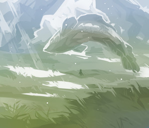 ambiguous_gender dorsal_frill duo feral frill_(anatomy) gills grass outside plant silhouette standing unsigned corzh77 aquatic fish absurd_res hi_res restricted_palette sketch