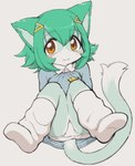 anthro clothing female footwear kemono loli panties socks solo underwear young young_anthro young_female 3yo4yo5yo domestic_cat felid feline felis mammal