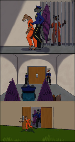 anthro capital macro male micro punishment vore narrsvans canid canine canis hyena mammal murid murine rat rodent wolf comic hi_res