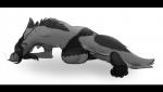 anthro black_bars butt clothed clothing feet female mane panties partially_clothed pawpads paws solo underwear wolfpsalm psalm_(wolfpsalm) canid canine mammal maned_wolf 2017 digital_media_(artwork) letterbox monochrome sketch