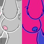 anthro bisexual_pride_colors breast_shot breasts demigirl_pride_colors faceless_character faceless_female female female_anthro floppy_ears fur lgbt_pride long_ears nipples nude outline pride_color_background pride_color_body pride_colors purple_outline simple_background solo white_outline cloudpie conditional_dnp lgbt_pride_month emerald_(ramennoodles) canid canine canis domestic_dog mammal 1:1 2021 artist_name clip_studio_paint_(artwork) colored_line_art digital_drawing_(artwork) digital_media_(artwork) flat_colors restricted_palette