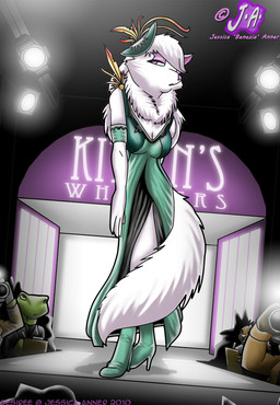 accessory ambiguous_gender anthro armband audience biped black_clothing black_dress black_topwear boots breasts brown_body brown_clothing brown_fur camera catwalk cheek_tuft cleavage clipboard clothed clothing crowd detailed_background dress eyebrows eyelashes eyeliner eyeshadow facial_tuft fashion feathers female female_focus fluffy fluffy_tail footwear front_view fully_clothed fur glistening glistening_clothing glistening_dress glistening_footwear glistening_topwear green_body green_boots green_clothing green_dress green_footwear green_skin green_topwear grey_clothing grey_shirt grey_topwear group hair hair_accessory high_heeled_boots high_heels holding_camera holding_clipboard holding_object light long_hair long_tail looking_aside looking_at_another looking_at_viewer looking_up low-angle_view makeup male mascara medium_breasts modelling multicolored_clothing multicolored_dress multicolored_topwear on_stage pointy_ears prick_ears purple_eyes purple_eyeshadow purple_nose recording reporter runway_model shadow shirt shoes slim small_waist snout solo_focus stage standing tail tan_clothing tan_shirt tan_topwear toony topwear tuft walking white_body white_fur white_hair white_tail year janner3d desiree_roche amphibian domestic_cat felid feline felis frog mammal 2010 full-length_portrait portrait shaded signature