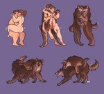 all_fours anthro anthro_on_anthro basic_sequence biped biped_to_quadruped black_eyes black_nose blush bodily_fluids breast_grab breast_growth breast_play breasts brown_body brown_fur brown_hair brown_tail claws doggystyle dripping duo duo_transformation eyes_closed female feral feral_on_feral five_frame_image five_frame_sequence from_behind_position fur fur_growth gender_transformation genital_fluids genital_growth genitals growth gynomorph gynomorph/female hair hand_on_breast handjob human_to_feral intersex intersex/female kissing looking_at_another looking_at_partner looking_pleasured male male/female mating_grip mid_transformation motion_lines mounting mtg_transformation mti_transformation multi_breast multicolored_body multicolored_fur nipple_fetish nipple_play nipples pawpads paws penetration penile penile_penetration penis_growth penis_shrinking pink_tongue purple_background pussy pussy_juice_string quadruped sackless saliva saliva_drip sex shrinking_breast simple_background smile species_transformation tail tail_growth tan_body tan_fur tongue tongue_out transformation transformation_sequence transformation_through_sex two_tone_body two_tone_fur vaginal vaginal_fluids vaginal_penetration yellow_sclera hhazard canid canine canis human mammal wolf colored hi_res sequence shaded signature