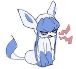 ambiguous_gender feral solo podo nintendo pokemon eeveelution generation_4_pokemon glaceon pokemon_(species) digital_media_(artwork) full-length_portrait portrait sketch