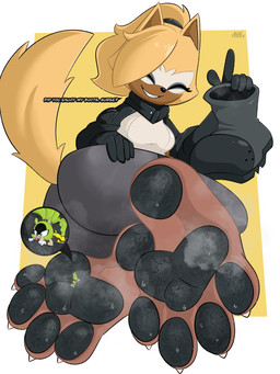 4_toes anthro barefoot bodily_fluids clothed clothing dialogue extreme_size_difference eyes_closed feet female foot_fetish foot_focus foot_lick foot_play licking micro pawpads size_difference smile soles sweat sweaty_feet toes tongue burtreex idw_publishing sega sonic_the_hedgehog_(comics) sonic_the_hedgehog_(idw) sonic_the_hedgehog_(series) surge_the_tenrec whisper_the_wolf afrosoricid canid canine canis mammal tenrec wolf 3:4 absurd_res hi_res