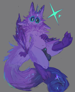 anthro belly bodily_fluids eyewear floating fur genital_fluids glasses looking_at_viewer male nude precum solo star wearing_glasses lycanhoepy microsoft minecraft mojang monumenta xbox_game_studios loamskattar_(monumenta) avali hi_res