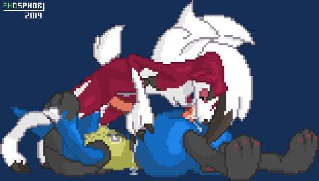 69_position animal_genitalia animal_penis anthro ball_lick balls black_nose blue_body blue_fur bodily_fluids canine_genitalia canine_penis claws cum cum_drip cum_in_mouth cum_inside cum_on_balls dripping duo erection fur genital_fluids genitals knot licking male male/male male_penetrated male_penetrating male_penetrating_male oral pawpads penetration penis pink_penis red_body red_eyes red_fur sex simple_background tongue tongue_out transparent_background conditional_dnp phosaggro nintendo pokemon generation_4_pokemon generation_7_pokemon lucario lycanroc midnight_lycanroc pokemon_(species) 2019 alpha_channel dated digital_media_(artwork) pixel_(artwork)