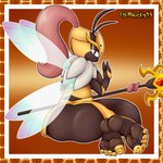 3_fingers antennae_(anatomy) anthro bedroom_eyes big_butt butt butt_focus colored_nails curling_toes feet female fingers food foot_fetish foot_focus gem glistening_eyelids hair honey_(food) honeycomb insect_wings melee_weapon nails narrowed_eyes neck_tuft polearm ponytail ruby_(gem) seductive sitting soles solo spear toes tuft weapon wings wrinkled_feet wrinkles yellow_body mhicky93 palworld pocketpair elizabee pal_(species) 1:1 absurd_res digital_media_(artwork) hi_res