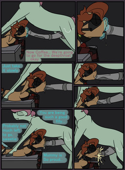 animal_genitalia animal_penis ball_gag balls blind bodily_fluids border clothing collar cum cum_in_mouth cum_inside cutie_mark dialogue disability duo ears_back equine_genitalia equine_penis erection eyes_closed fellatio female feral gag genital_fluids genitals leg_warmers legwear magic male male/female nude oral penile penis pivoted_ears purple_border sex text omnipresentcrayon hasbro my_little_pony fan_character earth_pony equid equine horse mammal pony comic english_text hi_res multiple_scenes