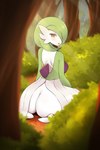 ambiguous_gender butt forest looking_back not_furry outside plant solo tree fraankyy nintendo pokemon gardevoir generation_3_pokemon pokemon_(species) 2:3 absurd_res hi_res