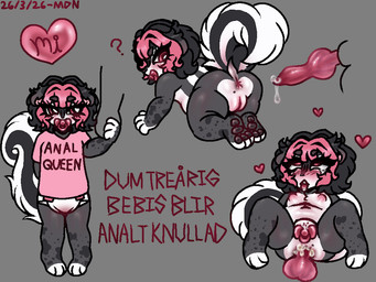 adult_on_young age_difference ahegao all_fours anal anal_fluids anal_orgasm anal_penetration animal_genitalia animal_penis anthro anus ass_up blush blush_lines bodily_fluids butt canine_genitalia canine_penis clothing cum cum_in_ass cum_inside dialogue diaper disembodied_hand disembodied_penis duo ejaculation faceless_character faceless_male feet female flat_chested freckles front_view genital_fluids genitals hand_holding hands-free hindpaw inaccurate_knotting kneeling knot knotted_penis loli looking_pleasured lying male male/female neonate object_in_mouth oblivious offscreen_male on_back orgasm pacifier pacifier_in_mouth pacifier_in_vulva pawpads paws penetration penis precum rear_view shirt spread_legs spreading text topwear vaginal_fluids vulva young young_anthro young_female younger_penetrated valtreatment mi_(valtreatment) mammal mephitid skunk striped_skunk 2026 4:3 english_text swedish_text translated